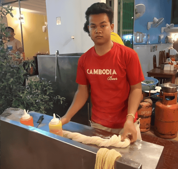 Nouilles fait maison dans la capitale du Cambodge